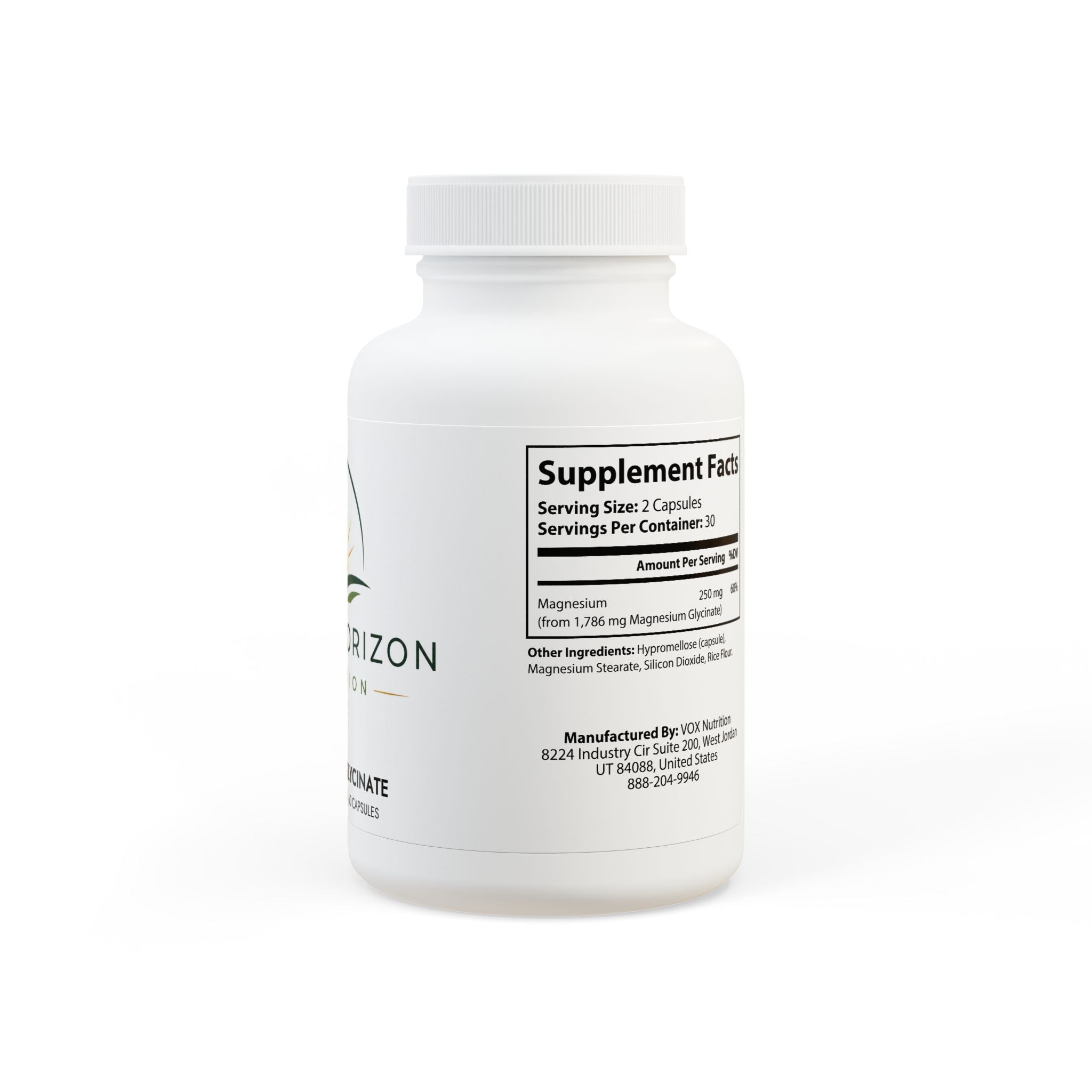 Magnesium Glycinate 250mg – High Absorption Magnesium Supplement for Sleep, Relaxation & Muscle Support – 60 Capsules